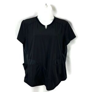 SCRUBSTAR Womens Performance Fit Stretch Scrub Top Shirt Black 2XL Healthcare